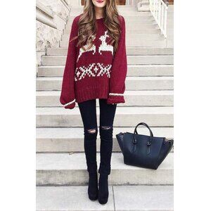 Free People Dancer And Prancer Sweater S